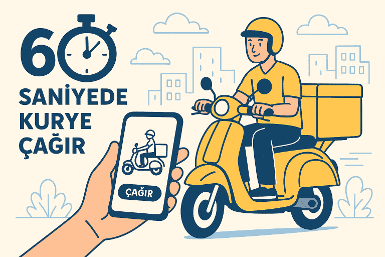 60 saniyede kurye çağır